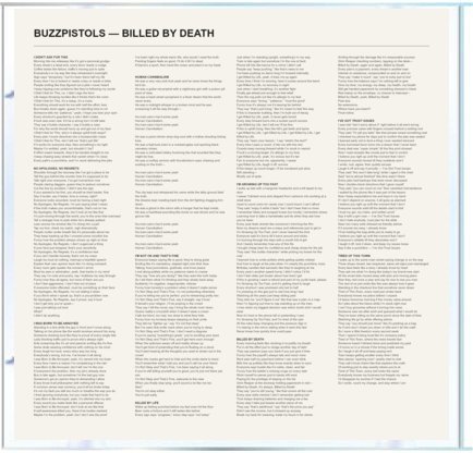 Billed By Death — Lyrics insert