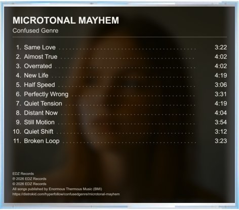 Microtonal Mayhem — Back cover