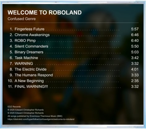 Welcome to Roboland — Back cover