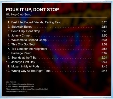 Pour It Up, Dont Stop — Back cover