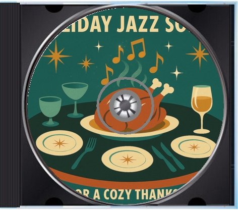 Jazz For A Cozy Thanksgiving — CD and inside tray