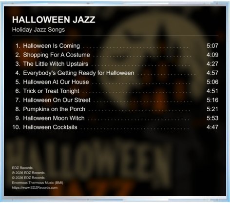 Halloween Jazz — Back cover