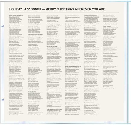 Merry Christmas Wherever You Are — Lyrics insert