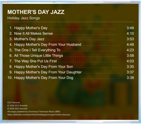 Mother's Day Jazz — Back cover