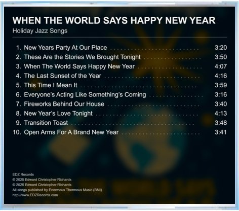When The World Says Happy New Year — Back cover