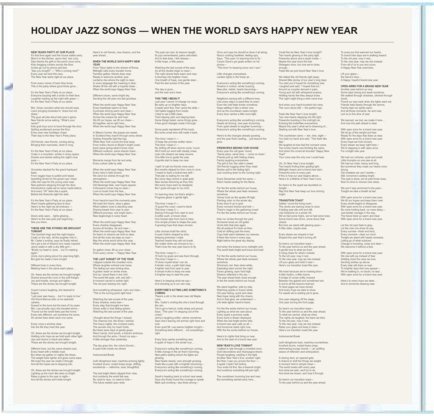 When The World Says Happy New Year — Lyrics insert
