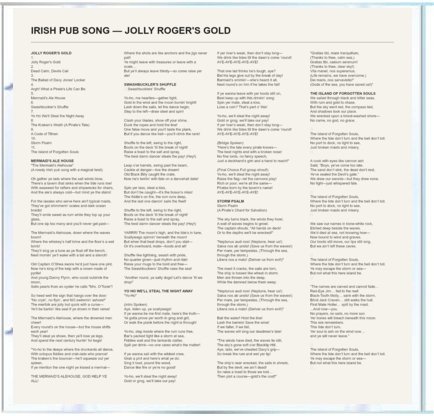 Jolly Roger's Gold — Lyrics insert