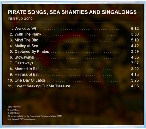 Pirate Songs, Sea Shanties and Singalongs — Back cover