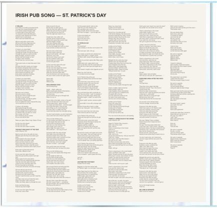 St. Patrick's Day — Lyrics insert