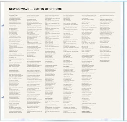 Coffin of Chrome — Lyrics insert